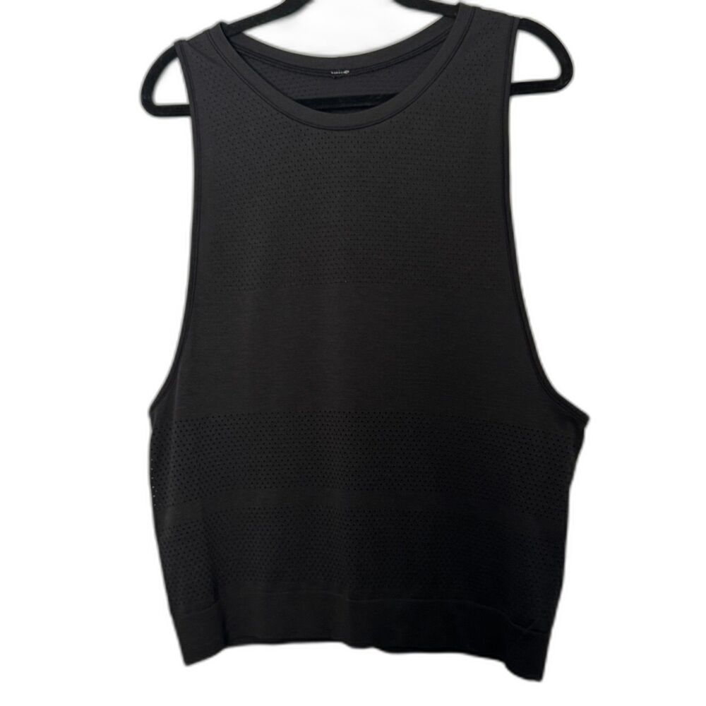 Lululemon Black Seamless  Tank Top Breathable Athletic Workout Yoga Minimalist